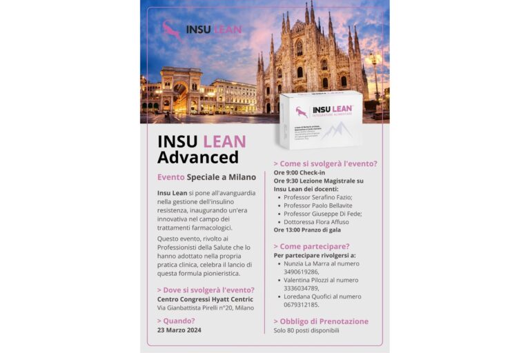 INSU LEAN ADVANCED: Evento Speciale a Milano il 23 Marzo 2024