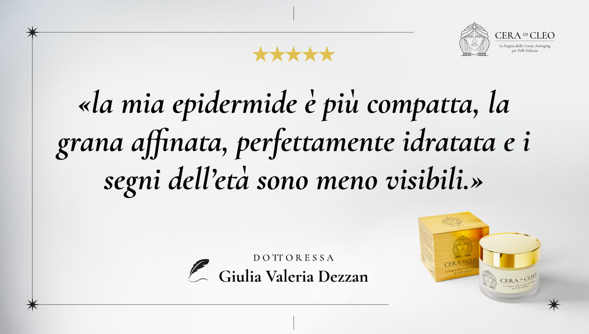 Effetto antiaging visibile: Cera di Cleo affina la grana e idrata a fondo