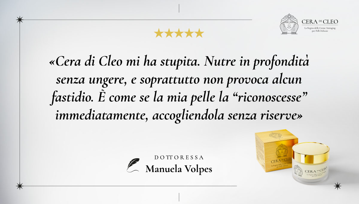 Cera di Cleo nutre senza ungere: la pelle sensibile la riconosce