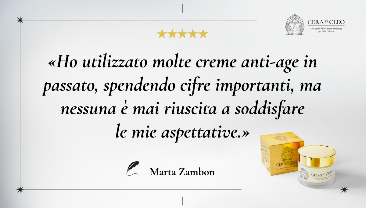 Opinione Marta Zambon su Cera di Cleo: "La uso come crema giorno e notte, e ne sono entusiasta!"