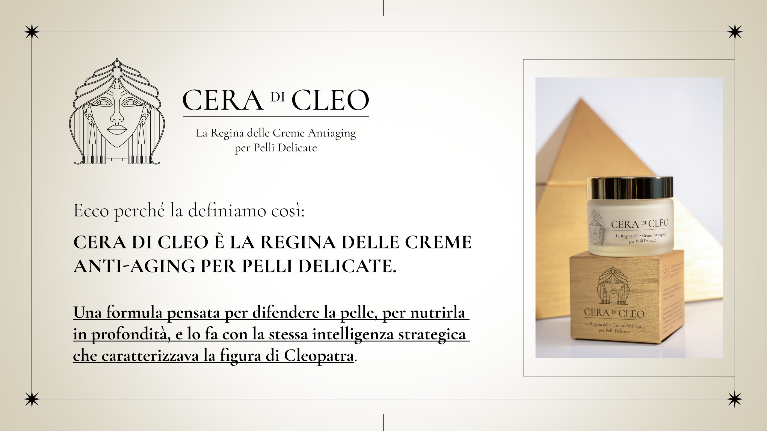 Crema viso Cera di Cleo, specifica per pelli delicate e sensibili